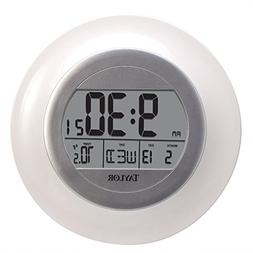 TAYLOR 1750 Atomic Wall Clock with Thermometer