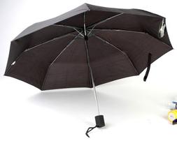42-inch Auto Open Compact Folding Umbrella, Black - Pack Of 