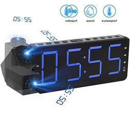 Digital Alarm Clock, TinMiu 7&rdquo; LED Display Projection Cloc