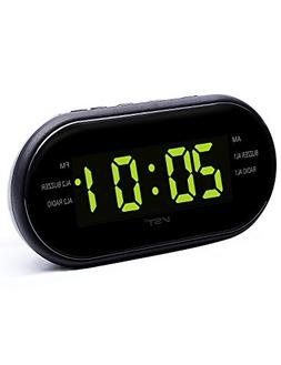LED Digital Alarm Clock AM/FM Radio with Dual Alarms Sleep &