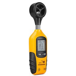 Flexzion Digital Anemometer, Handheld Wind Speed Meter Gauge