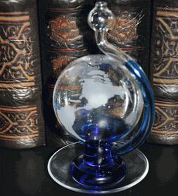 Ambient Weather BA30806 Frost Globe Map Storm Hand Blown Gla