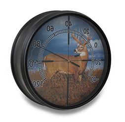 Big Whitetail Buck In Scope Cross Hairs Outdoor Metal Thermo