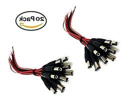 iMBAPrice CCTV Security Camera DC Male Power Plug Pigtail Ca