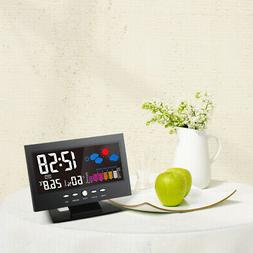 Digital Color Screen Calendar Alarm Clock Hygrometer Thermom