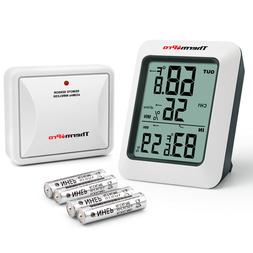 ThermoPro Digital Indoor Outdoor Thermometer Hygrometer Wire