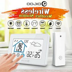 Clock Calendar Thermometer Wireless 12/24h