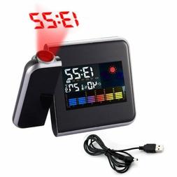 Color Lcd Snooze Alarm Clock W/ Led Backlight