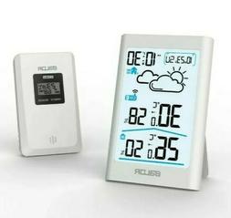 Wireless Clock In/outdoor Thermo  Sensor Forecast