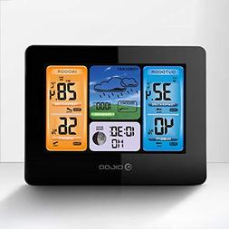 Wireless Color Screen Temperature Humidity Outdoor Sen Singl