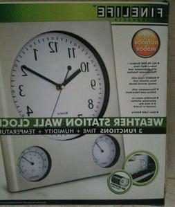 Wall Clock 3function Time+humidity+temperature