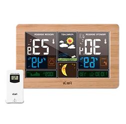 Wall Digital Clock Barometer Thermometer Hygrometer Sensor F