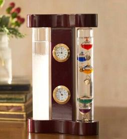 With Storm Glass, Clock And Hygrometer