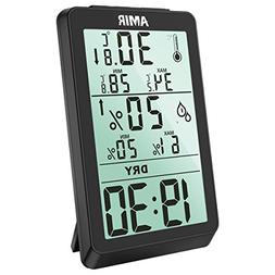 AMIR Digital Hygrometer, Indoor Thermometer Humidity Gauge, 