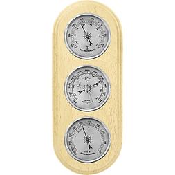 Barometer Thermometer Hygrometer Silver Coloured Dials