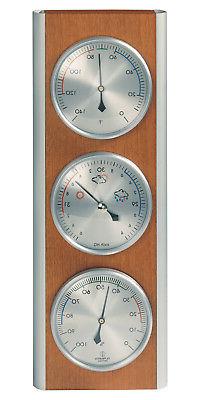 Barometer Thermometer Hygrometer Aluminum Beech Wood Cherry 