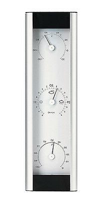 Barometer Thermometer Hygrometer Aluminum Silver