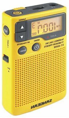 Radio, Am Fm Noaa Radio Weather Alert,  Yellow