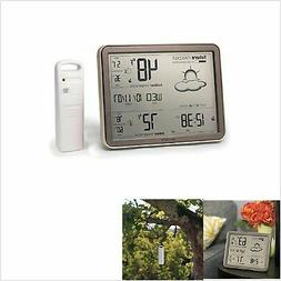 Indoor Outdoor Wireless Thermometer Clock