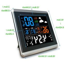LCD Digital Alarm Clock with Temperature Humidity Table Desk
