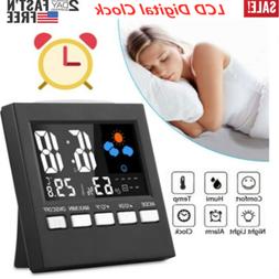 Multi-function Thermometer Hygrometer Alarm Clocks
