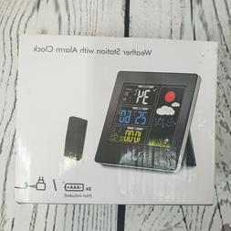 Indoor Outdoor &deg;c/&deg;f Usb Digital Alarm Clock