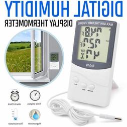 New Indoor/Outdoor Thermometer Digital LCD Hygrometer Meter 