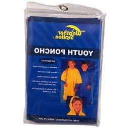 Youth One Size Fits All Rain Poncho Unisex Boys Girls