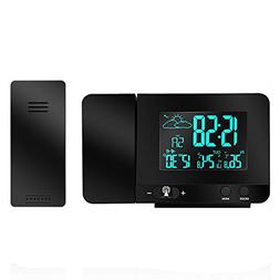 Protmex Projection Alarm Clock, PT3531B WWVB Digital Radio C