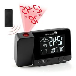 Projection Clock, Digital Projection Alarm Clock with Weathe