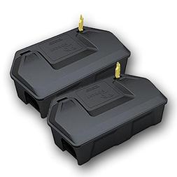 2 Pack - Rodent Bait Station With Key Eliminates Rats And Mi
