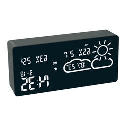 With Alarm Digital Clock And Indoor Outdoor Temperat