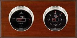Black Dial With Satin Nickel Case Instruments On Oak Or Maho