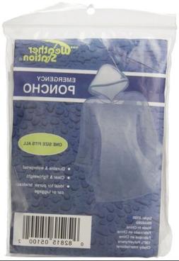 Emergency Rain Poncho With Hood - Reusable, 3-pack