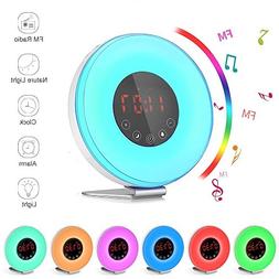 ArtDemo Wake Up Light Digital Sunrise Alarm Clock With Sunse