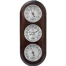 Barometer Thermometer Hygrometer Silver Coloured Dials New B