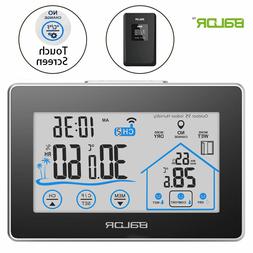 Wall Alarm Clock Wireless Digital Touch Hygrometer Humidity