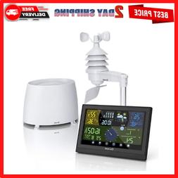 With Outdoor Sensors, Wireless  Rain Gauge, Wind Speed Gauge