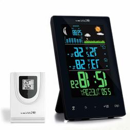 S Indoor Outdoor Thermometer Wireless, Weather Clock,