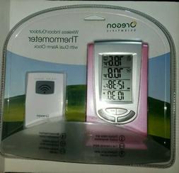 Oregon scientific wireless indoor outdoor dual alarm clock n