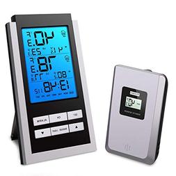 Wireless Indoor Outdoor Thermometer, LCD Digital Thermometer