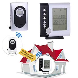 Alarm Clock Wireless Digital Thermometer Hygrometer Measure 