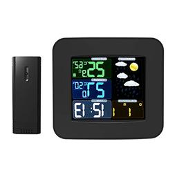 , Wireless Digital Weather Forecast Station Alarm Clock Colo