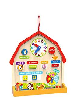 Toysters Wooden Barn Magnetic Daily Calendar for Kids | Fun 